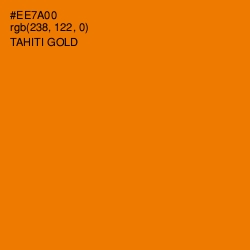 #EE7A00 - Tahiti Gold Color Image